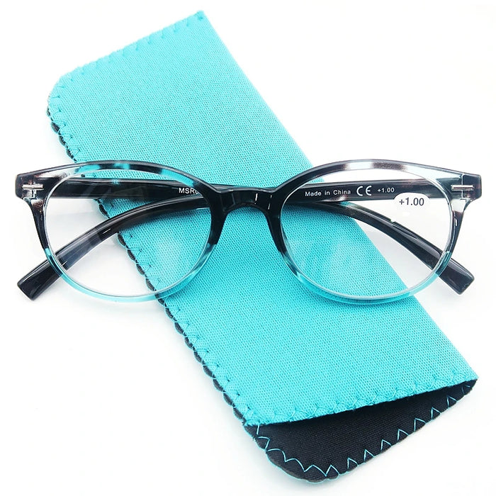 MODFANS Reading Glasses For Women Small face Readers Ladies Eyeglasses Frame With Spring Hinge Presbyopic glasses +2.0 +2.5 +3.0