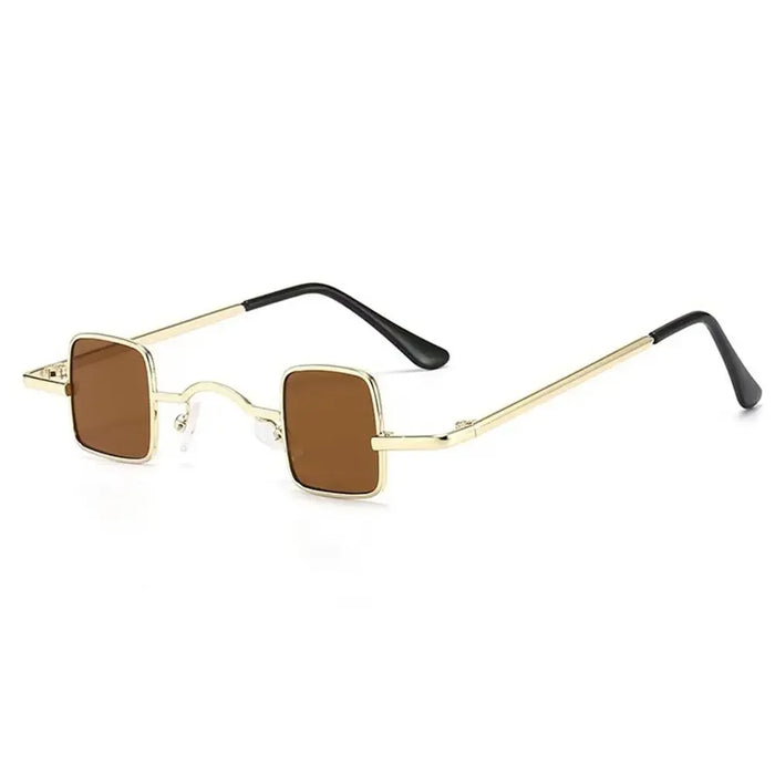 Fashion Small Square Sunglasses Ultra Light Metal Frame Hip Hop Punk Sun Glasses Candy Color Sunglasses Shades for Women Men