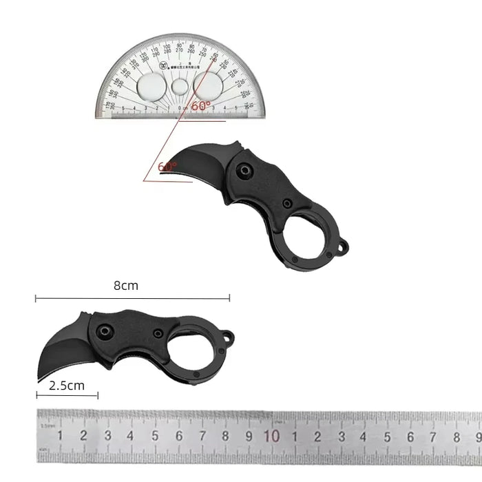 1 unidad NUEVO Mini Cuchillo Llavero Acero Inoxidable Camping Pequeño Cuchillo Mini Portátil Pelador Hoja Fija Multiherramienta EDC con Ca