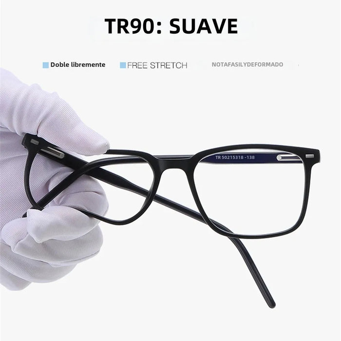 VIVIBEE 2026 Square Blue Light Blocking Glasses Men TR90 Light Frame Anti Blue Ray Eyeglasses Women Classic Computer Eyewear