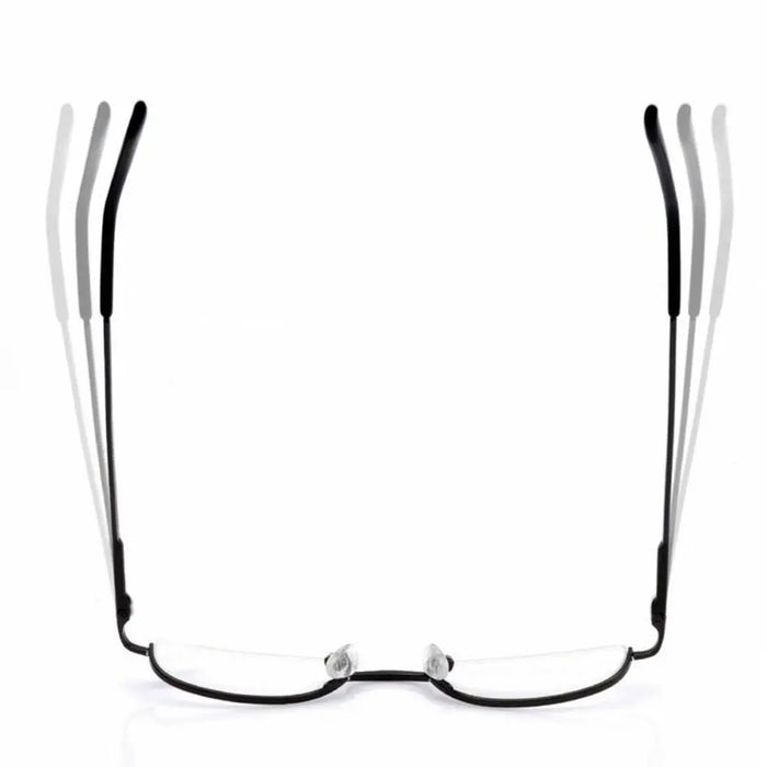 New Half Moon Metal Spring Hinge Reading Glasses Half Frame Ultra Light Resin Eyeglasses Vision Care +1.00~+4.0 Diopter