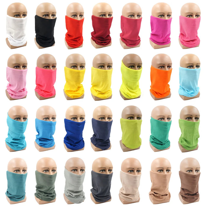 Dyeing Color Neck Gaiter Men Women Plain Bandana Multifunctional Headscarf Windproof Face Shields Seamless Tube Snood Warmer