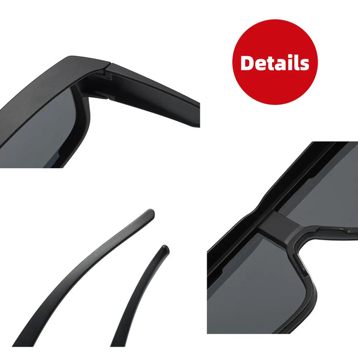 VIVIBEE Grandes lunettes polarisées à porter par-dessus des lunettes de soleil photochromiques pour hommes, conduite, UV400, pêche, extérieur, femmes, verres miroirs foncés