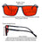 SHINU Red Glasses Blue Light Blocking Computer Glasses Orange Clear Lenses Glasses Anti Radiation Protection Eyeglasses