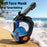 Full Face Snorkel Mask 180° Panoramic View Dry Top Snorkel Anti-Fog Leak-Proof Safe Breathing Swimming Diving Gear for Adults