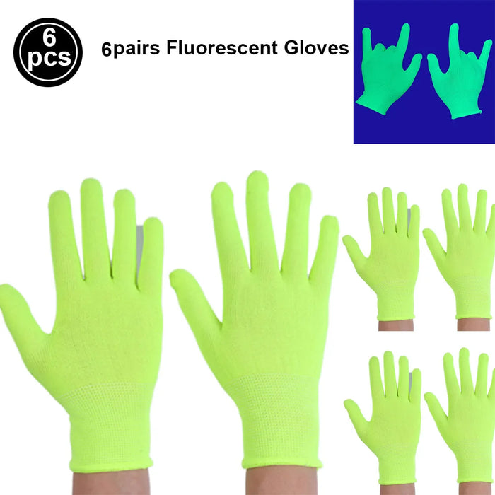 6 12 24 30 Pièces de fournitures de fête néon Chapeaux formels néon phosphorescents à la lumière UV Chapeau fluorescent Décorations de fête à lumière UV pour adultes