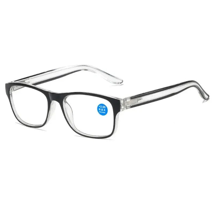 Gafas de lectura antiluz azul de moda para mujer y hombre, lentes transparentes cuadradas, presbicia para ordenador, montura con patillas de resorte
