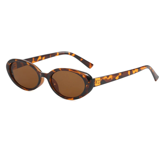 Fashion Small Oval Sunglasses Women Men Rivets Shades  Retro Eyewear Luxury Sun Glasses UV400 Brand Oculus Female Gafas