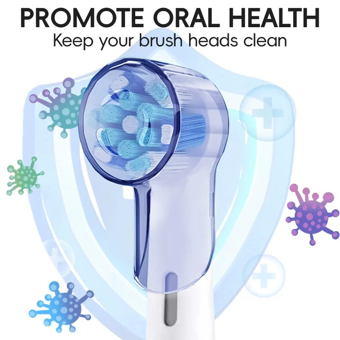 Cubiertas antipolvo para cabezales de cepillos de dientes compatibles con cabezales de repuesto Braun Oral B y protector de cabezales de cepillos de dientes eléctricos serie iO