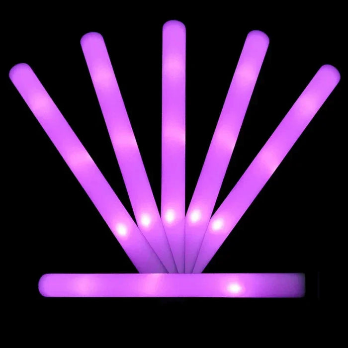 40 varitas de espuma LED luminosas, varitas luminosas de esponja, luz nocturna, suministros para fiestas de brillo para bodas, cumpleaños, raves, conciertos