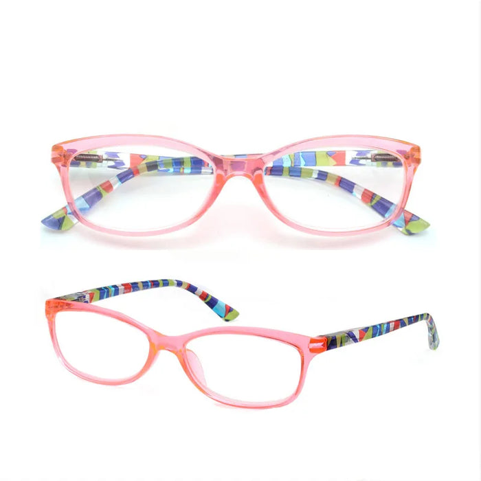Women Reading Glasses Oval Stylish Frame Readers Eyeglasses Spring Hinge Lightweight Wear Glasses for Female with Diopter