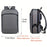 Guangzhou-made single-piece men's solid color expandable business backpack with durable zipper and multiple compartments