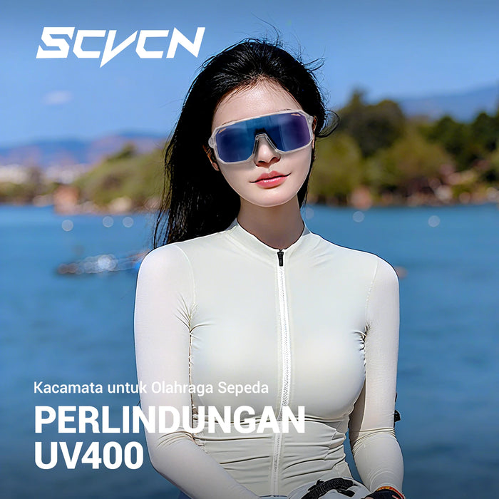 SCVCN Men Women Outdoor Bike Cycling Glasses UV400 Sport Sunglasses Mountain Bicycle Riding Eyewear Driving Fishing Running