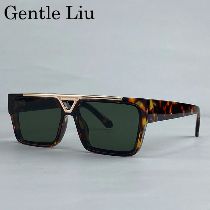 Gafas de sol cuadradas Steampunk polarizadas de gran tamaño para hombre 2025, marca de lujo, montura grande, gafas de sol para hombre, gafas retro clásicas UV400