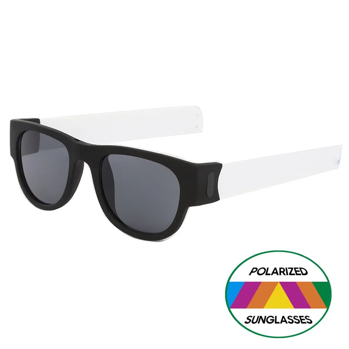 VIVIBEE Novelty Mirror Men Polarized Folding Sunglasses New Arrival Slap Sport Foldable Wristband Shades 2026 Trend Product