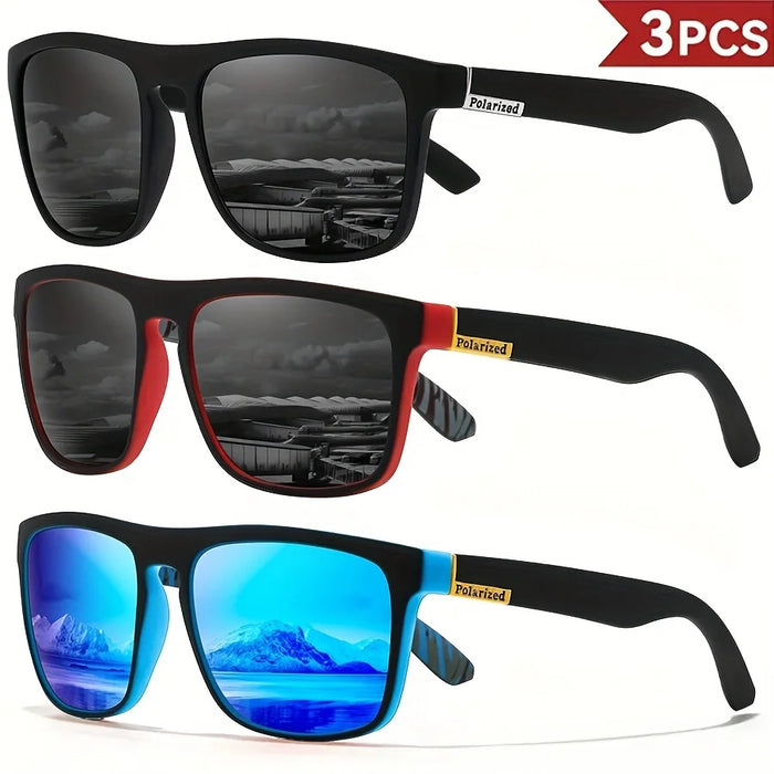 1-4 PCS Homme Classique Carré Polarisé Lunettes de Soleil Sport Légères Monture PC UV400 pour Conduite Pêche Cyclisme Unisexe Durabilité