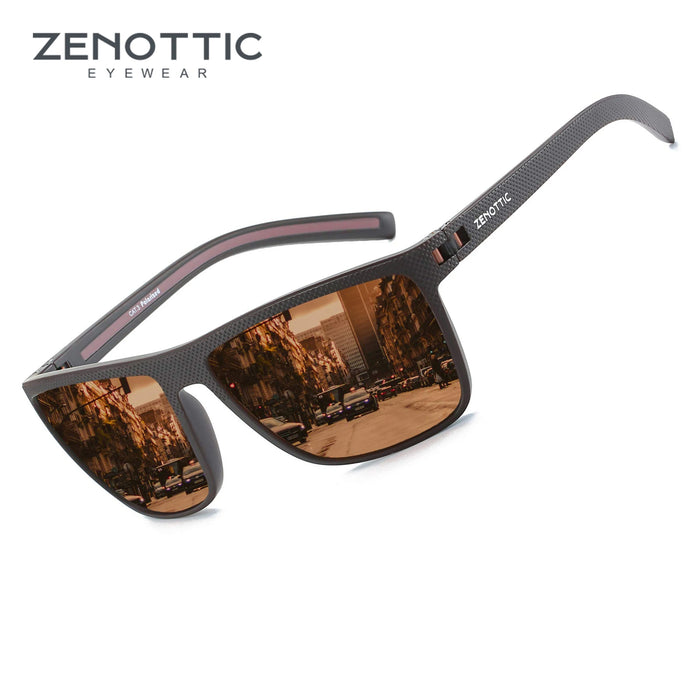 ZENOTTIC Lunettes de soleil polarisées tendance pour femmes et hommes, monture légère en TR90, protection UV400, lunettes de soleil carrées