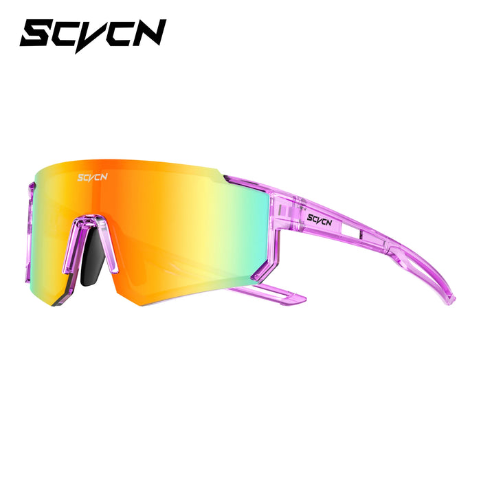 SCVCN UV400 Mountaineering Cycling Protective Glasses Running Sunglasses Stylish Hiking Driving Glasses MTB Sports Sunglasses