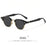 HBK Classic Men's Small Round Sunglasses Semi Frameless Metal Frame Design Sun Glasses Women's Business Outdoor Driving Eyewear