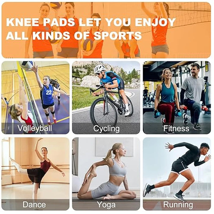 Soft Breathable Volleyball Knee Pads for Dancers Men Women Kids Protective Knees for Football Dance Yoga Tennis Running Cycling