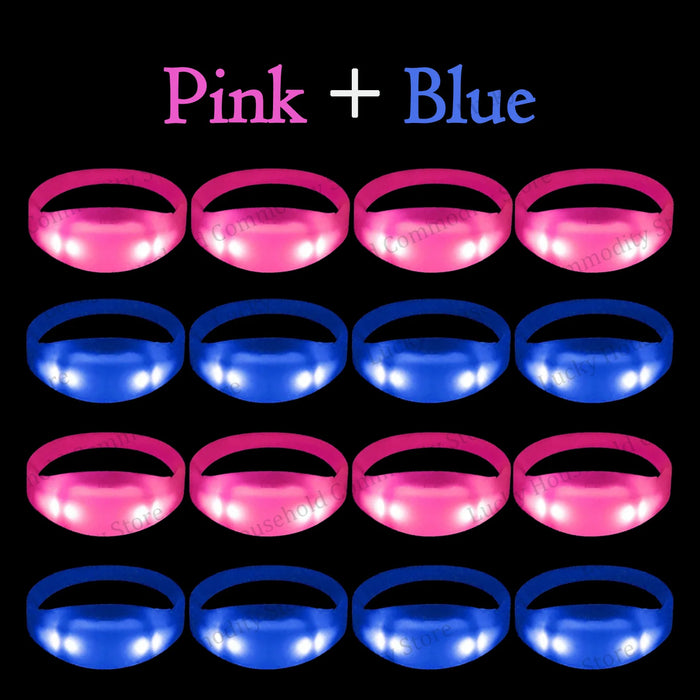 20-100PCS Music&Sound Activated Light up Bracelets Glow Bracelets Rhythmic Led Bracelet Luminous Bracelet Wedding Accessories