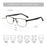 ZENOTTIC Anti Blue Light Reading Glasses for Men Computer Readers Trendy Square High-quality Metal Frame Anti Glare Presbyopic