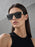 Lunettes de soleil carrées à grande monture Y2K pour hommes et femmes, monture en métal, branches larges, verres de couleur unie, lunettes de soleil tendance hip-hop