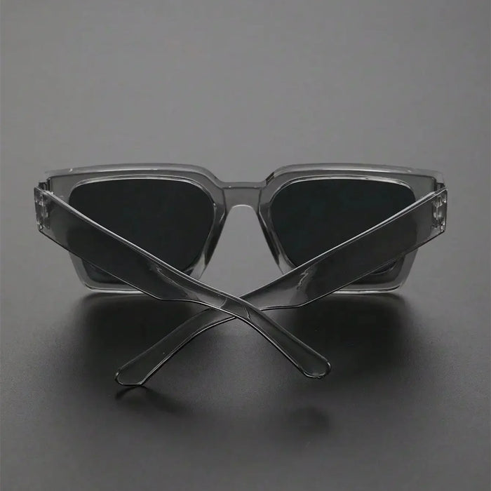 Unisex Plastic Fashion Square Frame Sunglasses For Street Photography And Beach Trips Driving Accessories