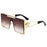 New Stylish Sunglasses with Oversized Frames, Trendy Metal Design, Perfect for Fashion Shows and Cool Street Style
