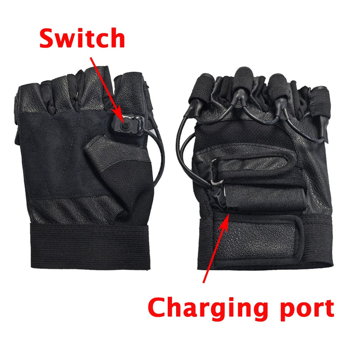 Gants Laser Vert 532 nm Faisceau Doigt Flash Point Unique Grand Faisceau Canon Laser Gants Lumineux LED pour Paume pour DJ Club Soirée Spectacle