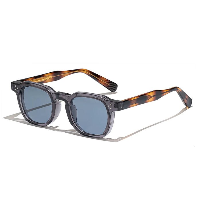 HBK New Square Vintage Sunglasses Men Square Fashion Punk Sun Glasses for Women Outdoor Travel Driving Beach Eyewear UV400