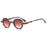 Lunettes de Soleil Rondes Vintage pour Femmes, Mode, Verres Clairs Océan, Protection UV400, Rivets, Hommes, Oculus
