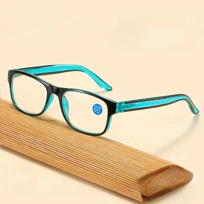 Gafas de lectura antiluz azul de moda para mujer y hombre, lentes transparentes cuadradas, presbicia para ordenador, montura con patillas de resorte