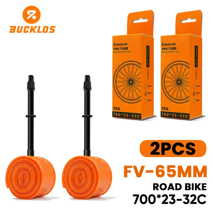 BUCKLOS Bike Inner Tube TPU 700C Bicycle Inner Tire Ultralight Wear-resistant Road Gravel Cycling Tire Tubes Bicycle Tire Parts