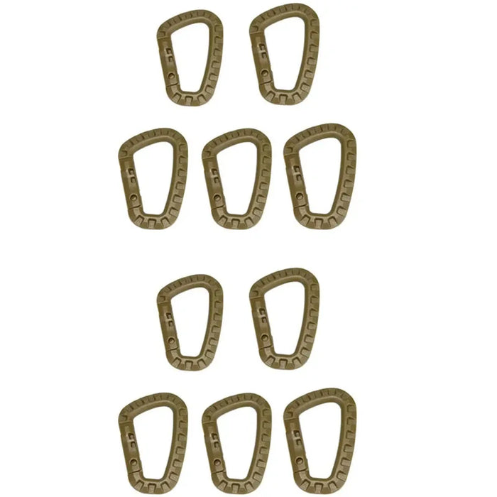 1-10Pcs Clips Mosquetón Táctico Militar Accesorios Hebilla D-Ring Mosquetón Montañismo Mochila Colgante Llave Gadget Exterior