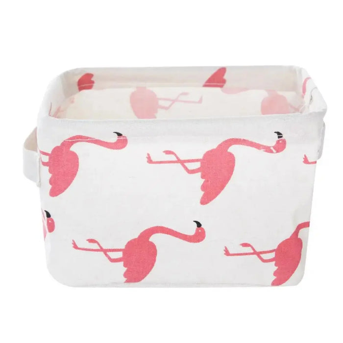 1pc Cotton Linen Fabric Waterproof Desktop Sundries Basket Storage Box Cosmetic Toy Organizer Underwear Socks Clothes Storagebag