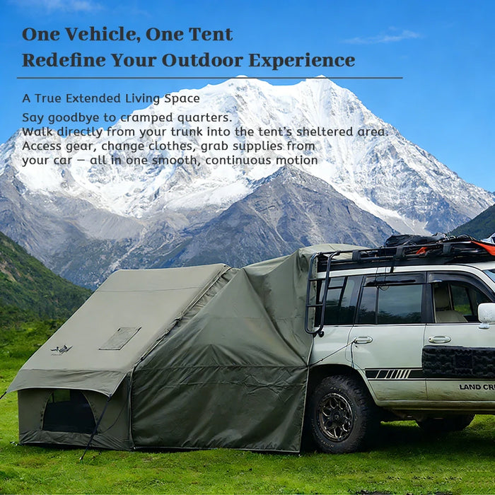 PAKICETUS Inflatable Camping Tent 4-8 People with Windows Portable Water-Resistant Camping Tent