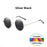 VIVIBEE Lunettes de soleil classiques polarisées rondes en métal pour femmes, décontractées, rétro UV400, pour hommes, noires, tendance 2026