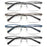 Blue Light Reading Glasses Men Computer Readers Anti Glare Metal Frame with Spring Hinge UV400 Protection Eye Strain Relief