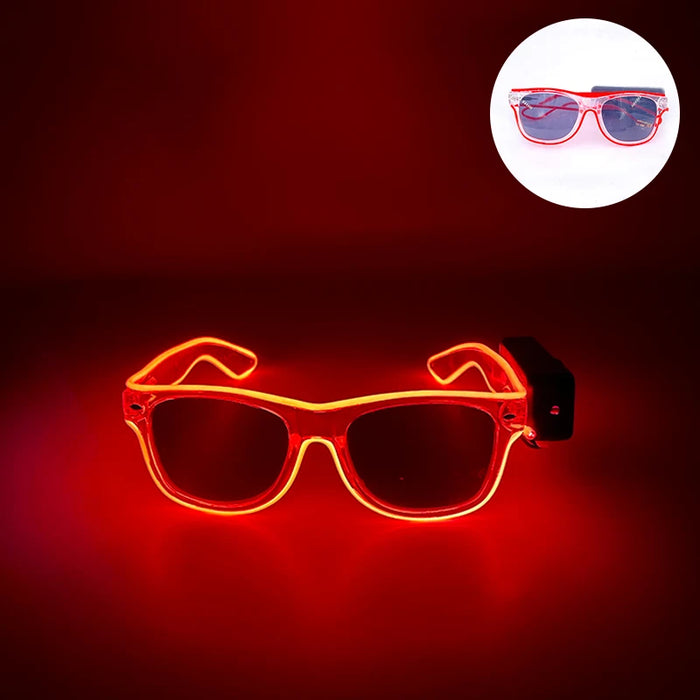 Nouvelles lunettes lumineuses LED sans fil pour festival, rave, soirée, lunettes de soleil mosaïque lumineuses néon, lunettes de club disco
