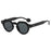 Lunettes de soleil rétro carrées irrégulières pour femmes, petite taille, UV400, verres ronds pour hommes, rivets punk