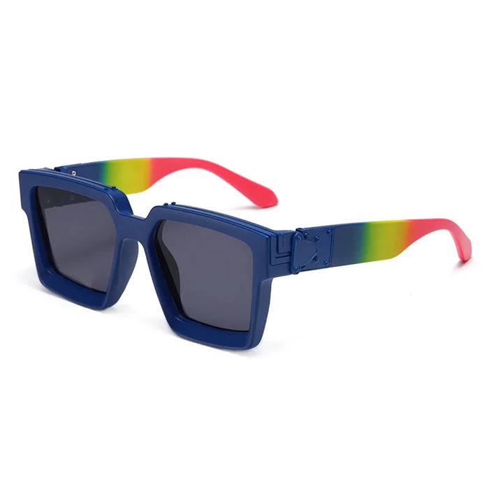 Bungee Large Square Sunglasses for Men Women Vintage Trendy Casual Street Style Shades
