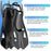 Mask Fins Snorkel Set 4 in 1 Panoramic View Dry Top Adjustable Short Dive Flippers Travel Bag Scuba Gear Diving Swimming Adults