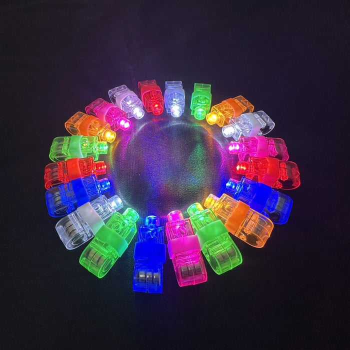60 anillos LED con láser para dedos, luces LED intermitentes de plástico para dedos, anillos que se iluminan para niños, Halloween, Raves