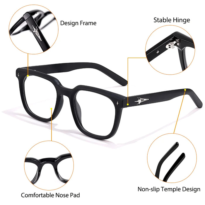 HBK New Fashion Square Glasses Frames Brand Design Unisex Frames Women Anti Bluelight Computer Glassesoptical Eyeglasses Frame