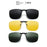 VIVIBEE Lunettes de soleil à clip unisexe pour homme polarisées, pour femme, pour la vision nocturne, la pêche, UV400, pour l l'extérieur