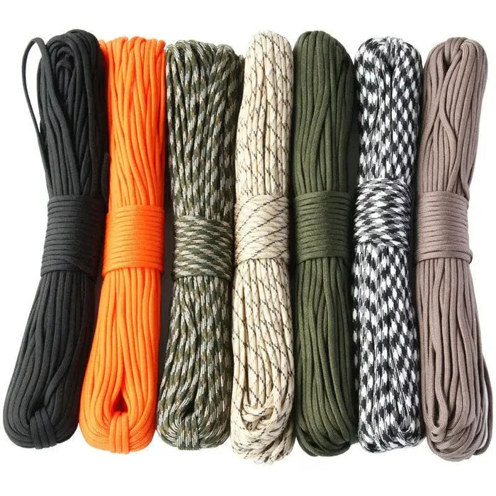 7 Cores 550 Paracord Cord 3 5 10 31 M Dia.4mm For Survival Lanyard Parachute Rope Camping Hiking Clothesline Tent Accessories