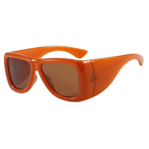 Vintage Oversize Square Y2K Sunglasses Men New Fashion Stripe Frame Hip Hop Sun Glasses Women Unique Punk Shades Outdoor Eyewear