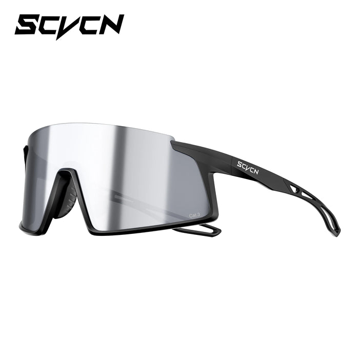 SCVCN Men Women Outdoor Sports Photochromic Running Casual Goggles MTB Bike Glasses UV400 Hiking Eyewear Cycling Sunglasses
