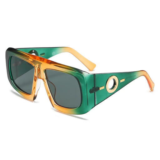 Gafas de sol cuadradas para mujer y hombre, de viaje, patas anchas, estilo retro, UV400, de marca de lujo, para él y para ella.